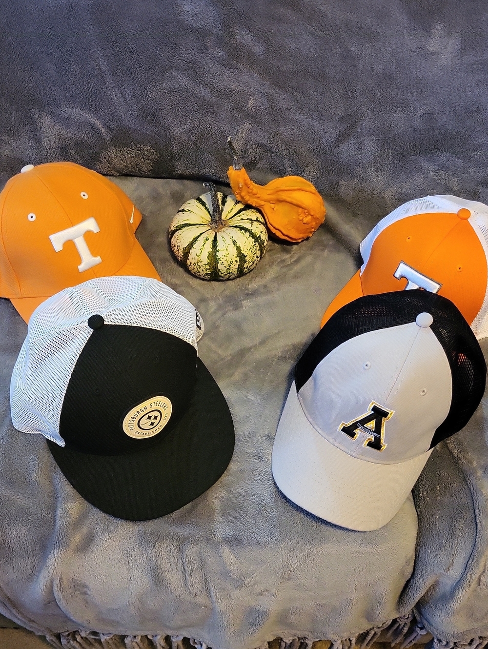 Mitchell & Ness Kids Orange and White Trucker Hat with Raised 'T' Logo